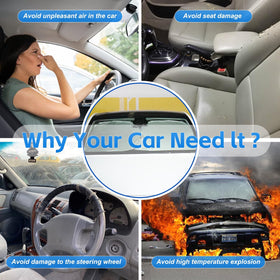AuyNeas protecting dashboard and steering wheel from sun