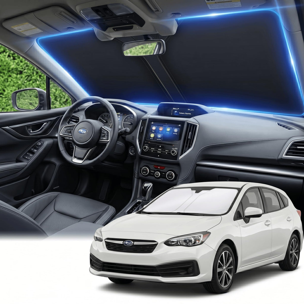 AuyNeas front packaging showing custom Impreza fit and protection