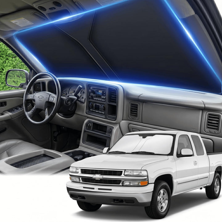 AuyNeas front packaging for Silverado 1500 showing custom fit benefit