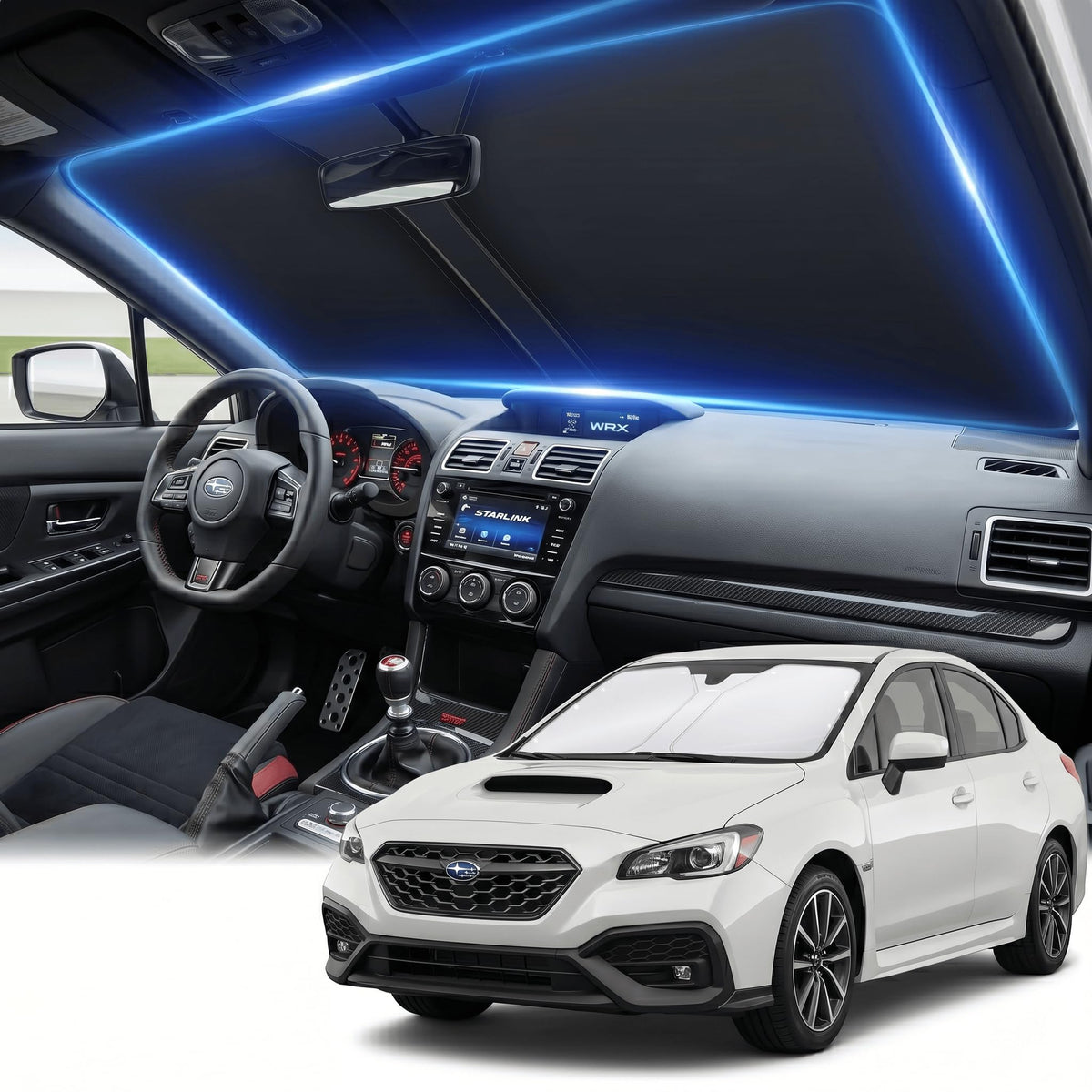 AuyNeas front view showing exact WRX fit and easy installation benefit