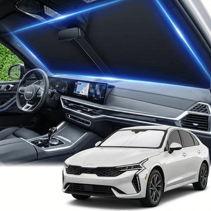 AuyNeas front packaging showing fitted Kia K4 shade and benefits