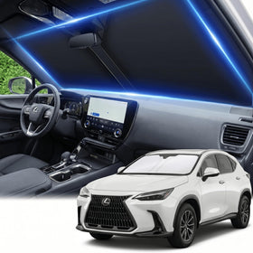 AuyNeas Lexus NX front view showing full windshield coverage and cooling