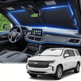 AuyNeas sunshade front view showing full windshield coverage and tailored fit