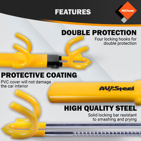 AV Steel cylinder close-up showing atomic double-row lock for pick resistance