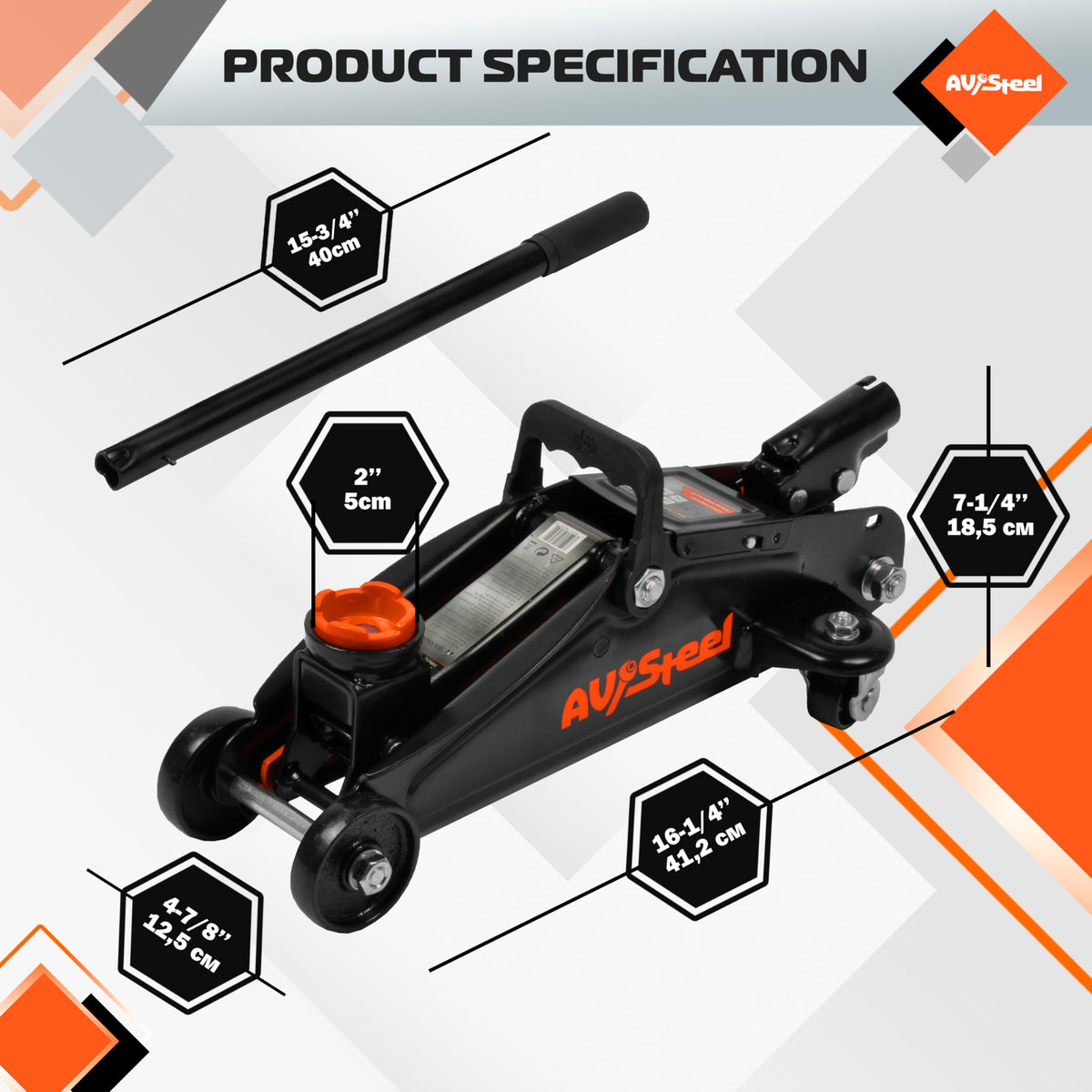 AV Steel detailed caster wheels for easy maneuvering and stability