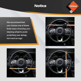 AV Steel installed in parked car on street showing visible theft prevention.