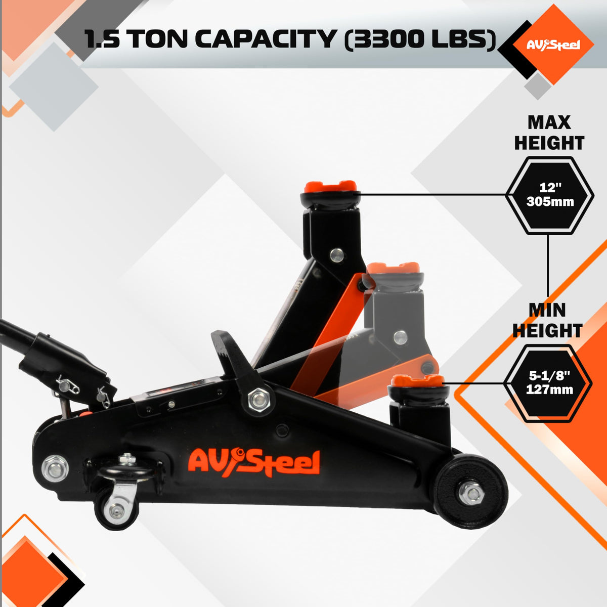 AV Steel close-up of 360-degree rotatable saddle for secure contact