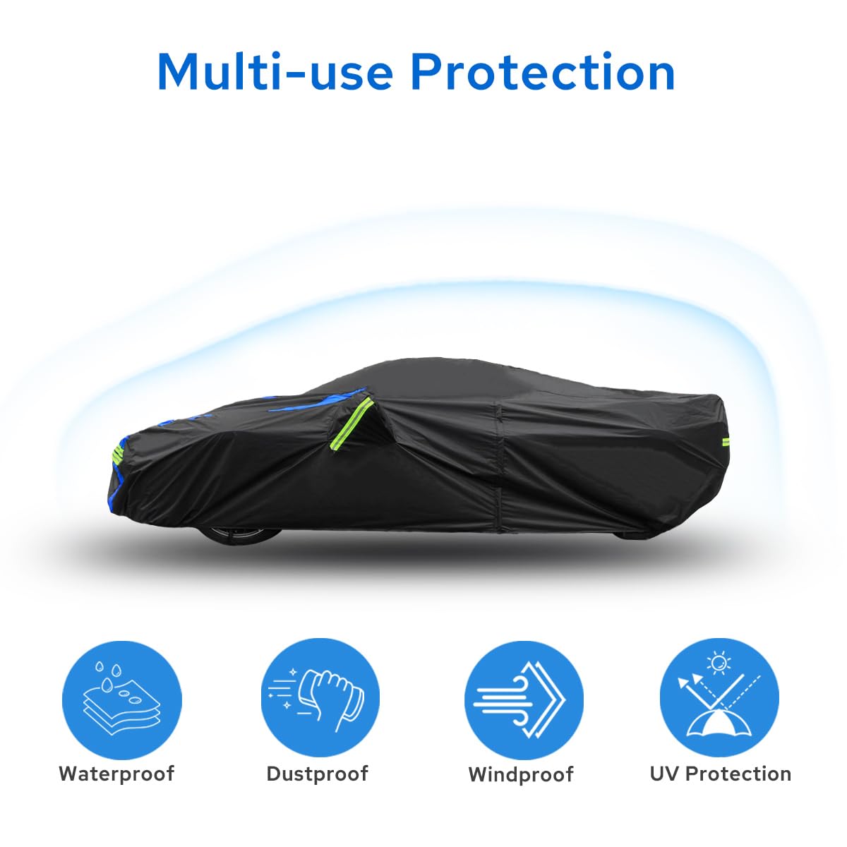 Avecrew cover on Corvette with size comparison illustrating fit