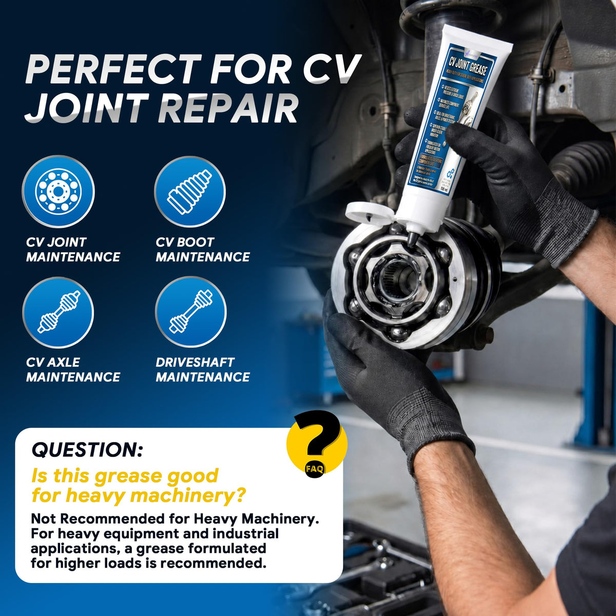 Avenuebool interior CV joint packed with grease showing coverage and protection