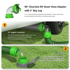 AVERON elbow connected to tote hose demonstrates secure bayonet fit