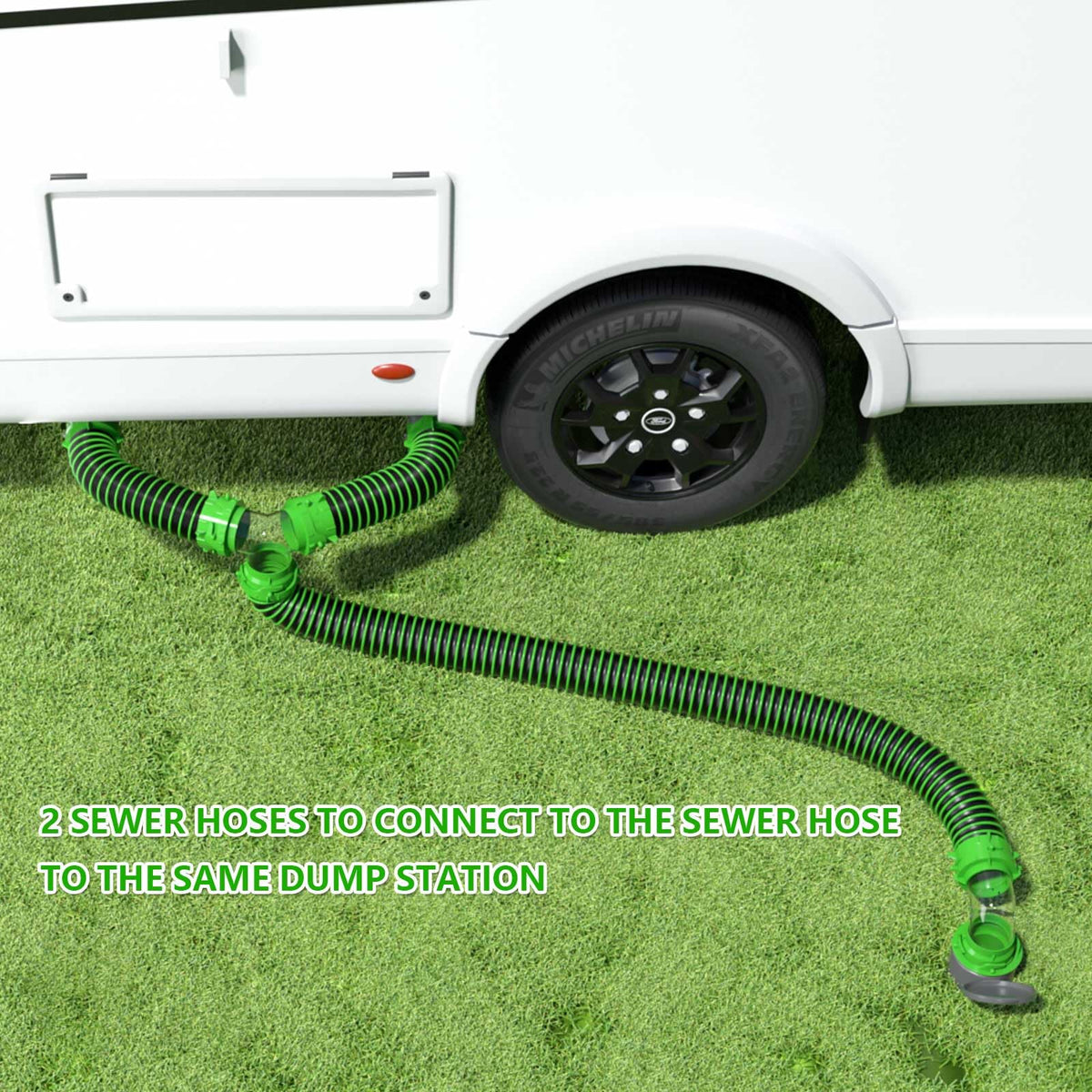 AVERONR adapter installed at campground dump station improving hassle-free use