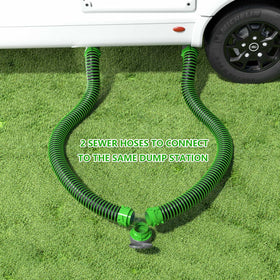 AVERONR adapter beside four inlet types illustrating versatile size compatibility