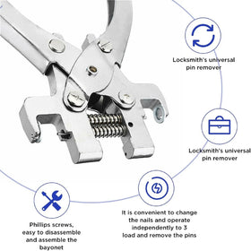 AVETUL plier removing a folding key pin to speed up key blade maintenance