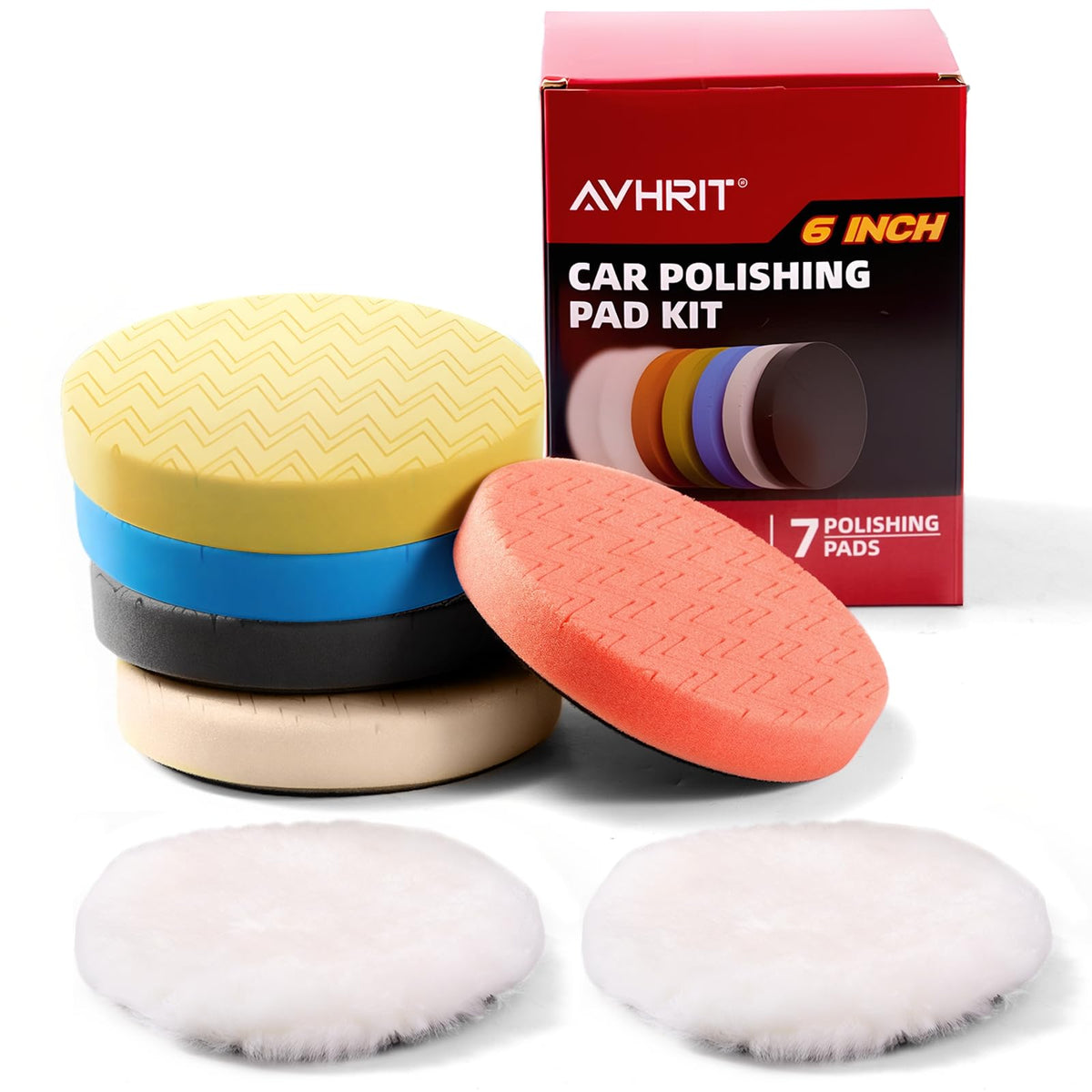 Avhrit front packaging showing full 7-piece pad kit and benefits