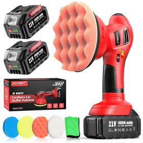 Avhrit front view of cordless polisher showing controls and head for precise detailing