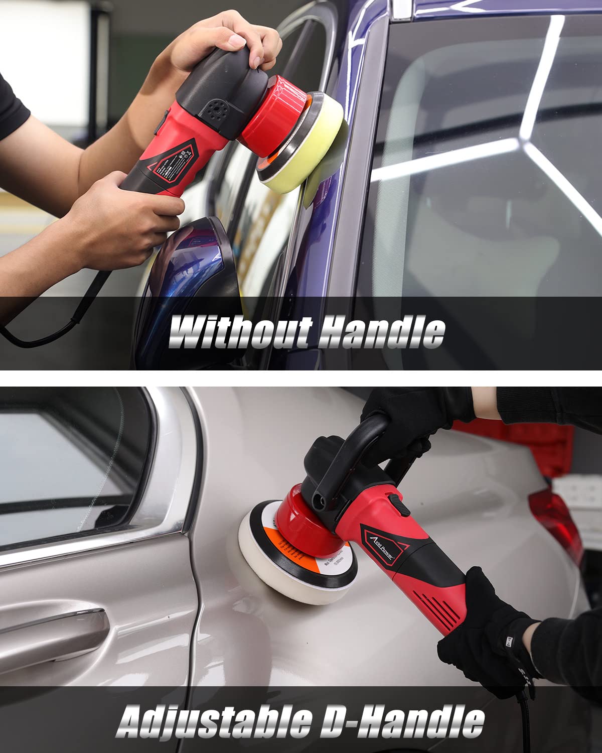 AVID POWER polisher in use on car hood delivering swirl reduction and shine restoration