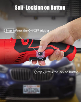 AVID POWER polisher operating on a car hood for efficient paint correction benefit