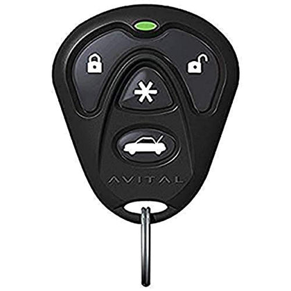 Avital 7143L front view on keyring showing buttons and convenience