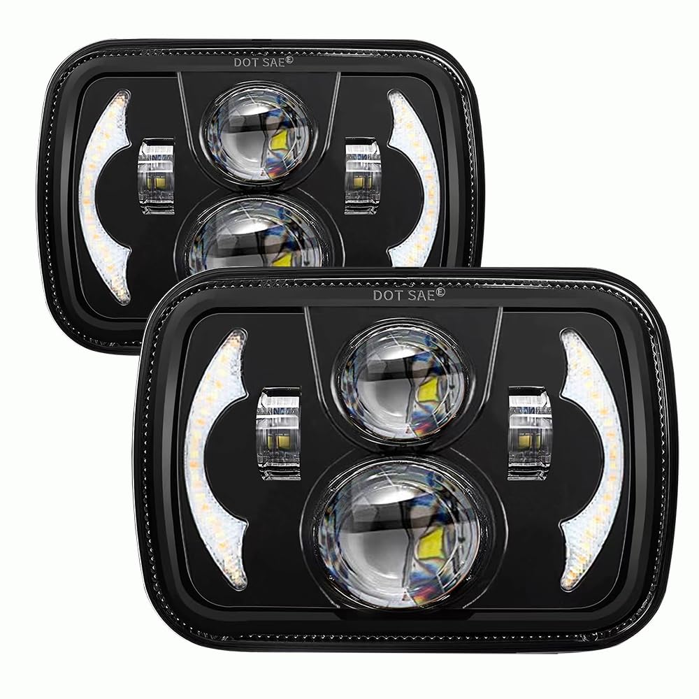 AVOUZ front view LED headlight showing bright beam and durable housing benefit