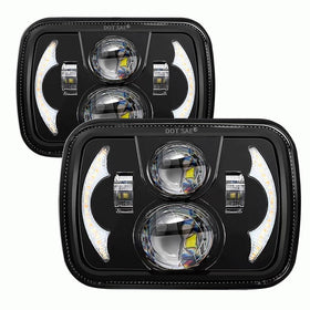 AVOUZ front view LED headlight showing bright beam and durable housing benefit