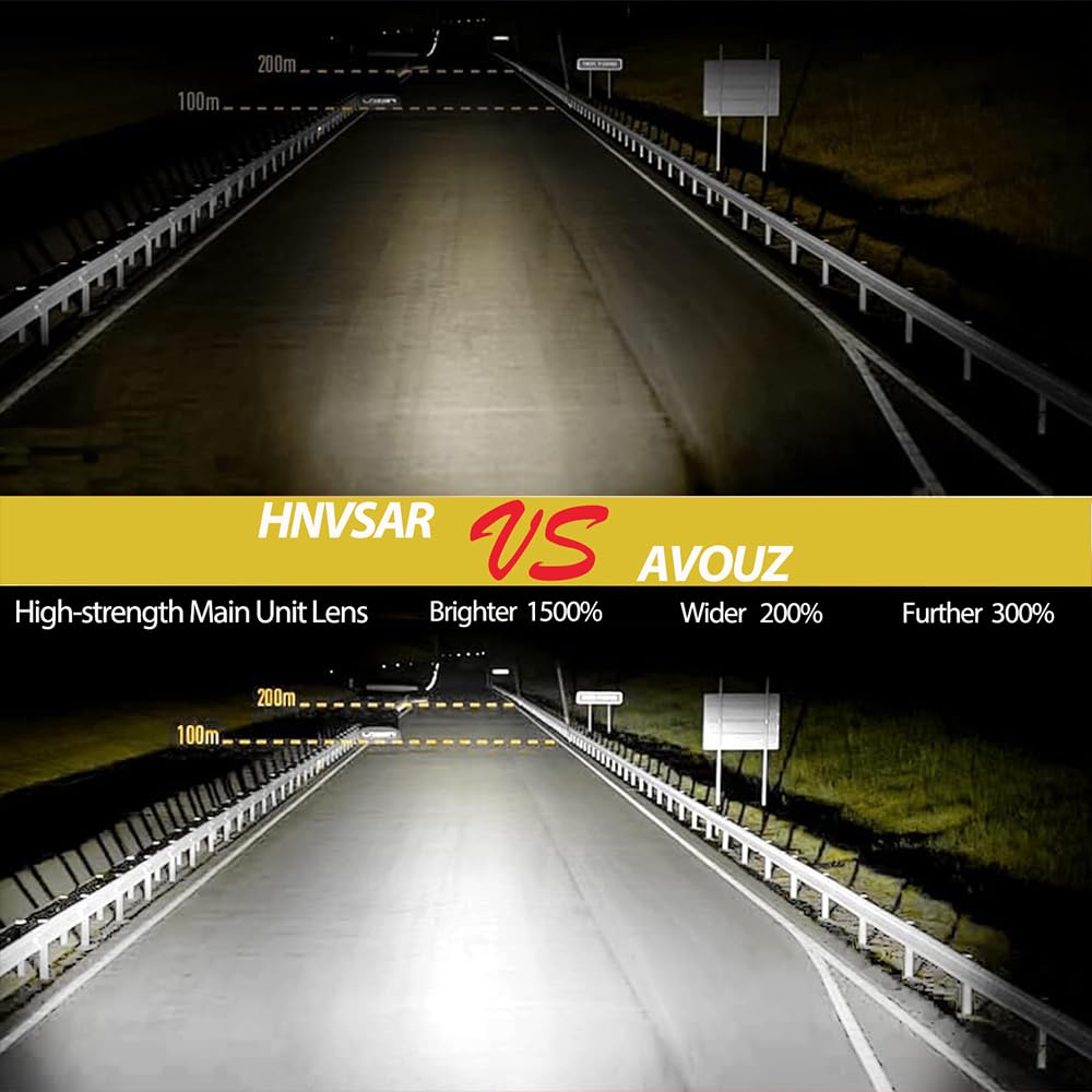 AVOUZ interior reflector detail demonstrating focused beam and improved visibility benefit