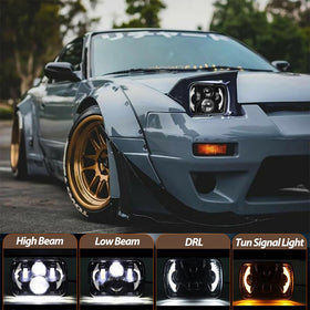 AVOUZ side profile of headlight highlighting compact fit and heat dissipation benefit