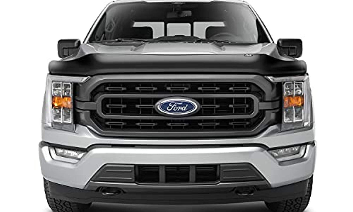 Auto Ventshade front view of Bugflector showing fit and protective coverage