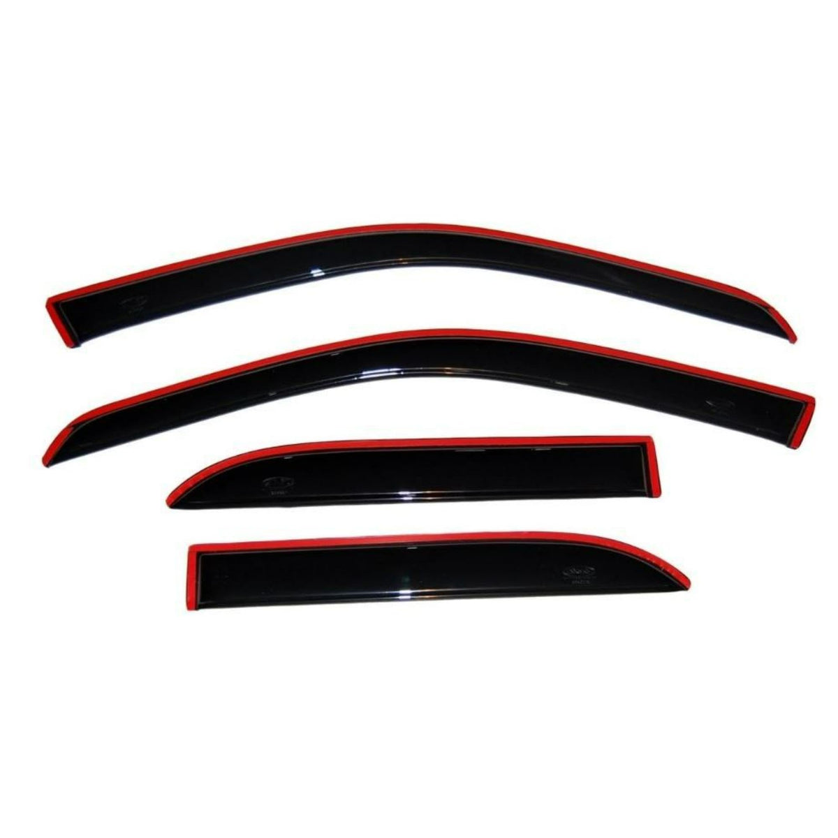 AVS front view showing smoke vent visors for a crew cab, improves airflow
