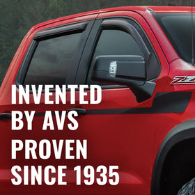 AVS driver side ventvisor installed highlighting seamless contour and airflow