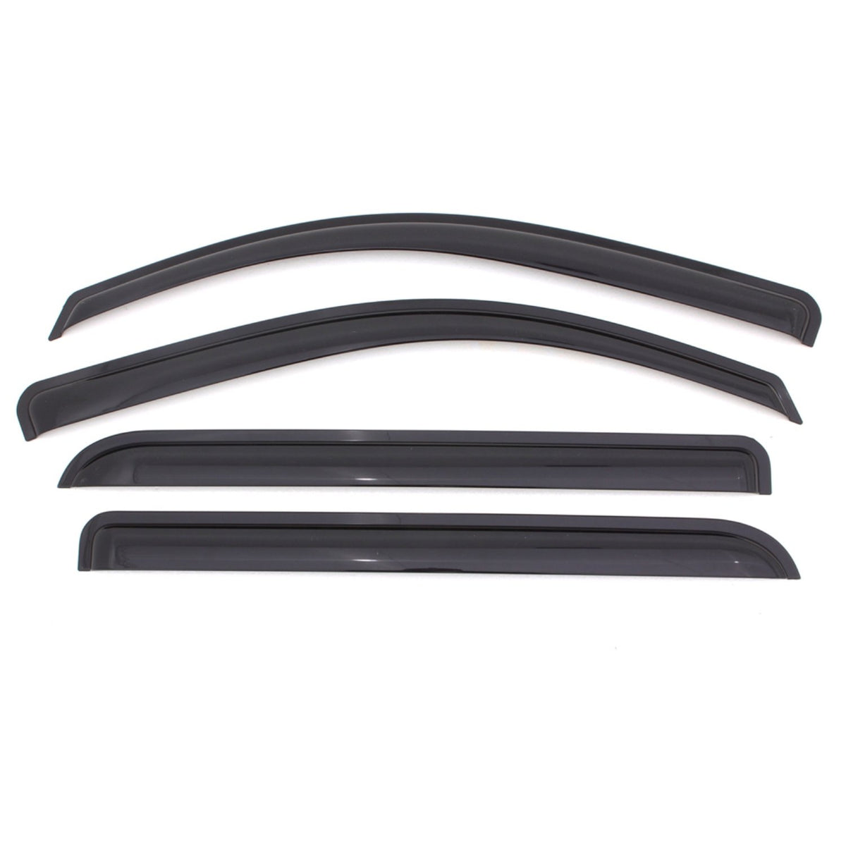 Auto Ventshade ventvisor front view showing smoke finish and sleek profile for style