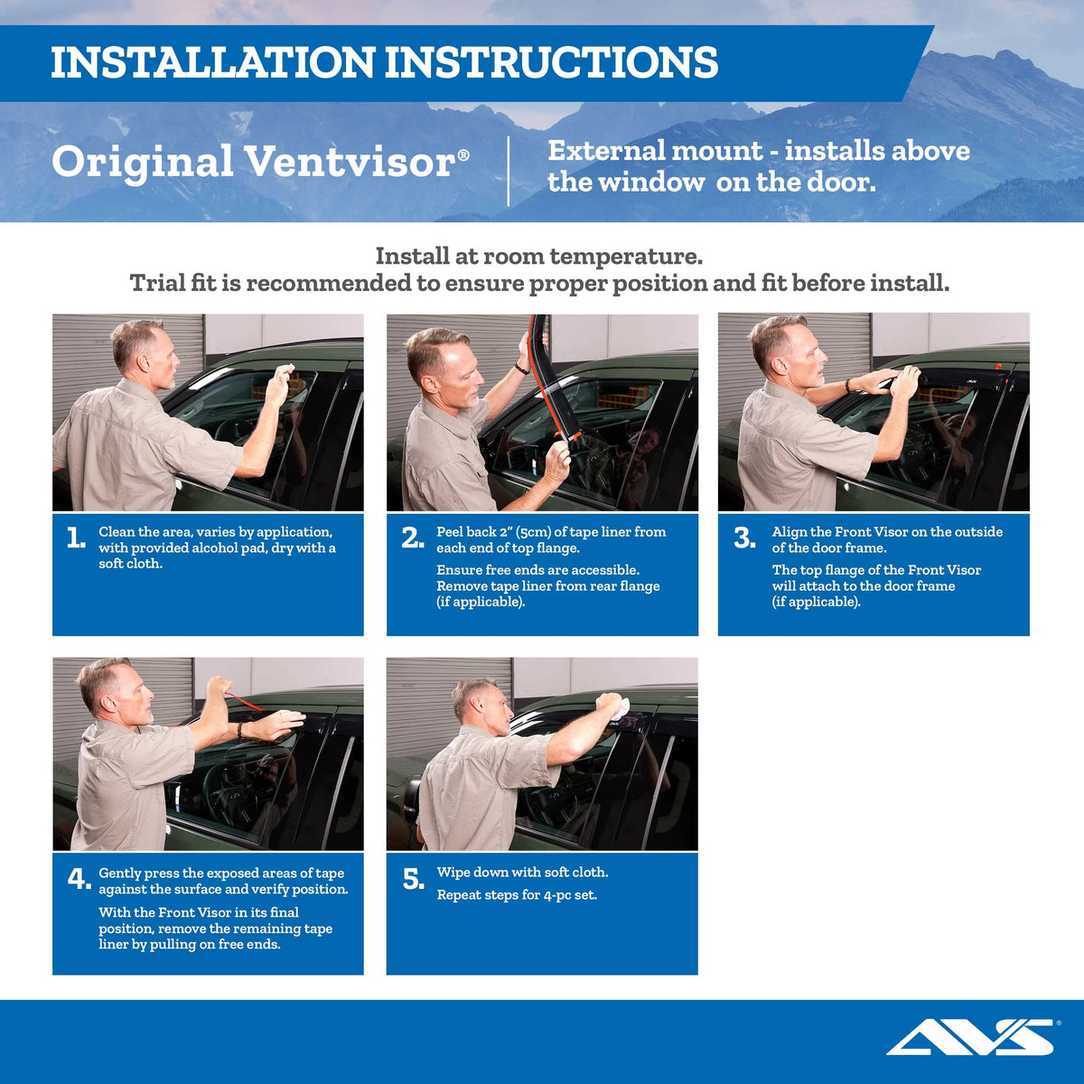Auto Ventshade ventvisor installed on rear door showing precise fit and airflow benefit