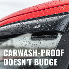 Auto Ventshade smoke tint transparency showing low-gloss finish and sun resistance benefit