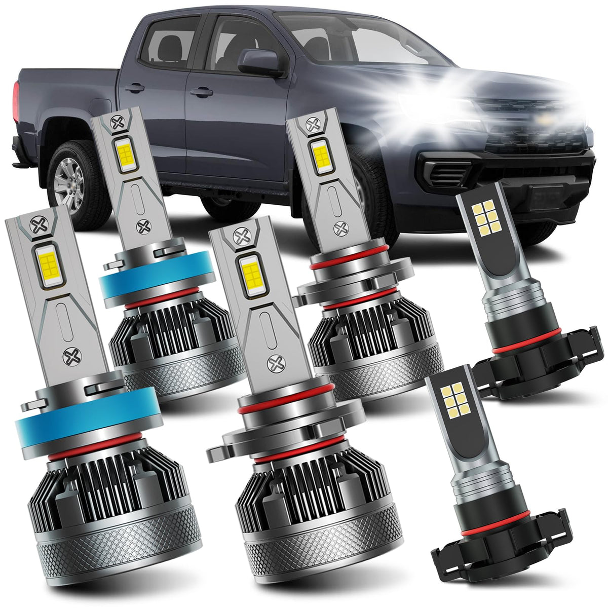 AWALITED front packaging showing complete 6-piece bulb kit and quick install benefit