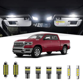 AWALITED front packaging showing full 13-piece Ram interior LED kit and included tool
