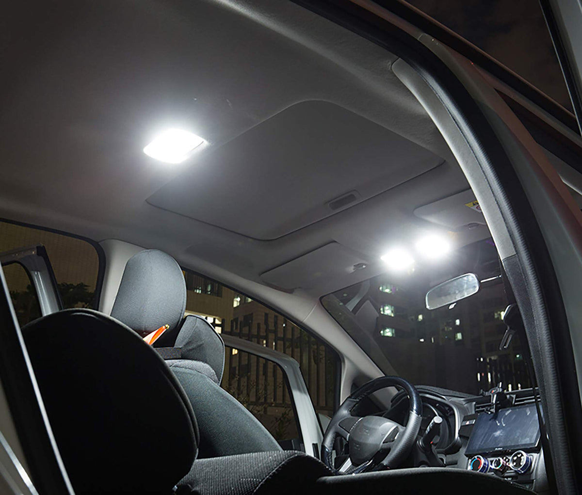 AWALITED trunk illumination in Ram showing brighter cargo area for easier loading