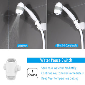 awelife holder mounted in an RV shower for hands-free convenience benefit