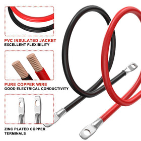 AWELTEC cables connected to an inverter showing tidy installation and reliable power