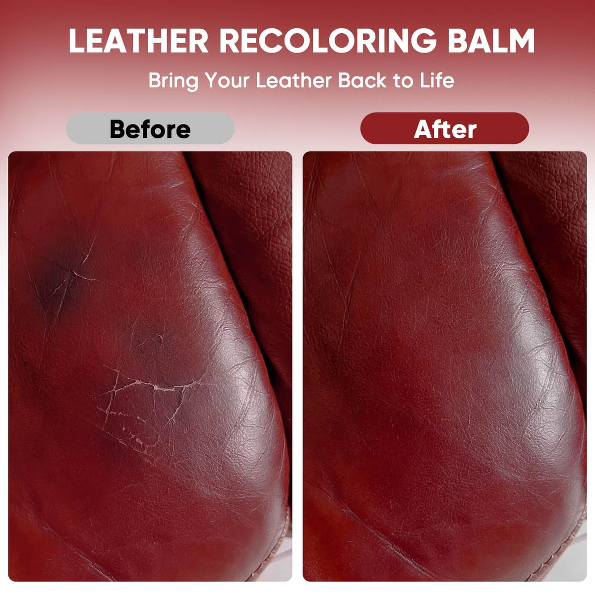 AWOWZ applying balm with sponge to couch showing easy DIY restoration