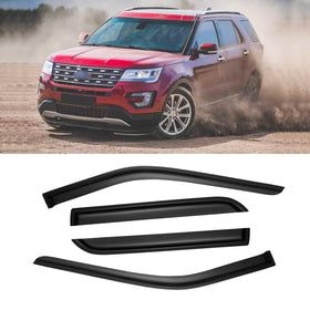 AWVRG front door visor on Explorer showing sleek fit and protection