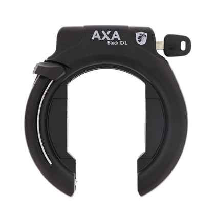 AXA Block XXL front view showing compact heavy‑duty design and instant locking benefit