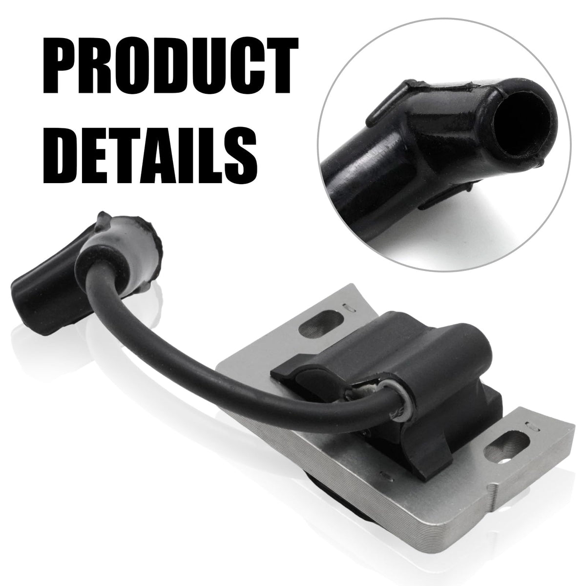 AXGSRV side profile of ignition coil illustrating mounting alignment benefit