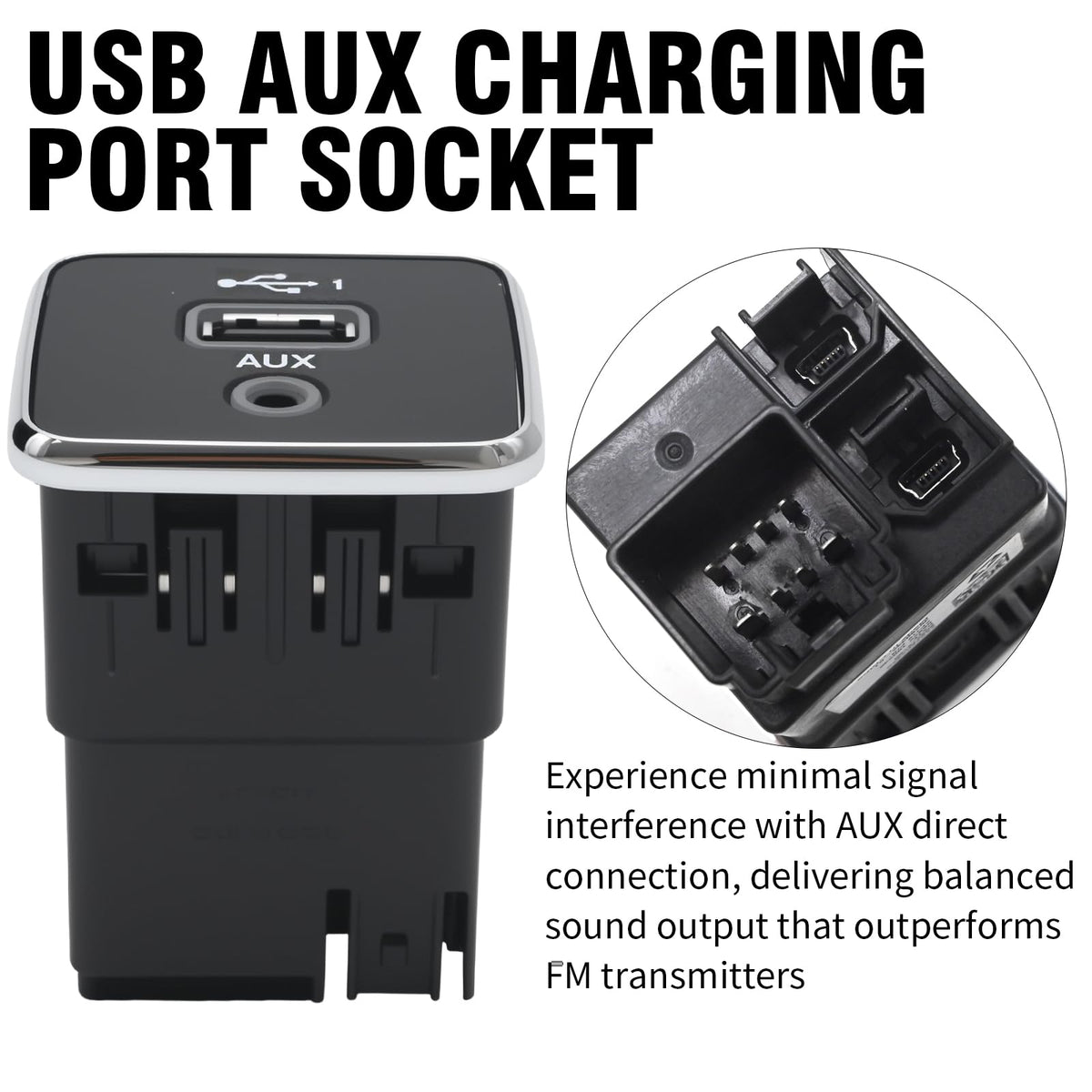 AXGSRV with phone cable connected providing simultaneous charge and audio