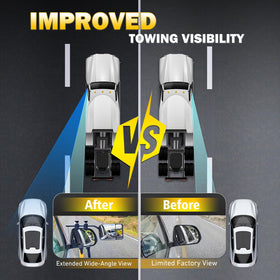 AXIMIRON convex mirror close-up revealing wider rear visibility advantage