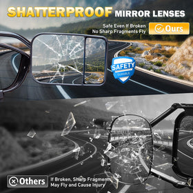AXIMIRON towing mirror mounted on SUV side mirror improving lane awareness