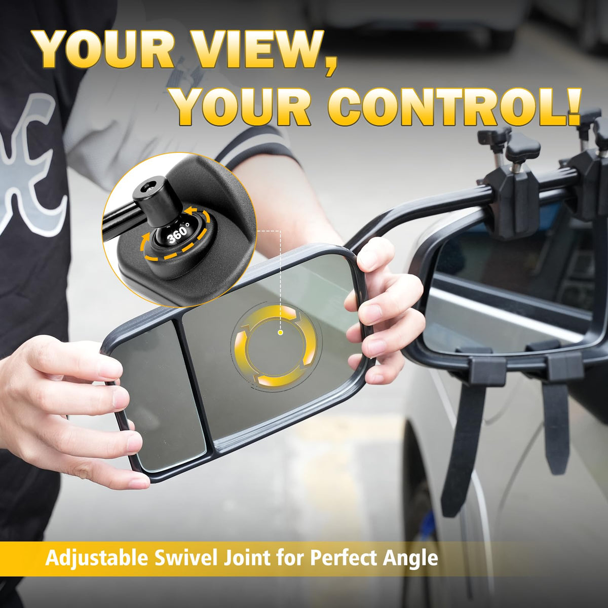 AXIMIRON mirrors packed in drawstring bag for compact storage convenience