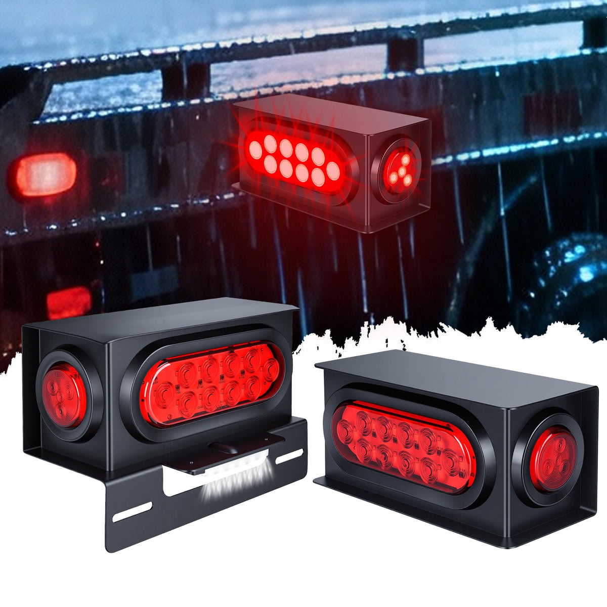 Axiraminora close-up of 28 high-brightness LEDs demonstrating clear stop and tail visibility