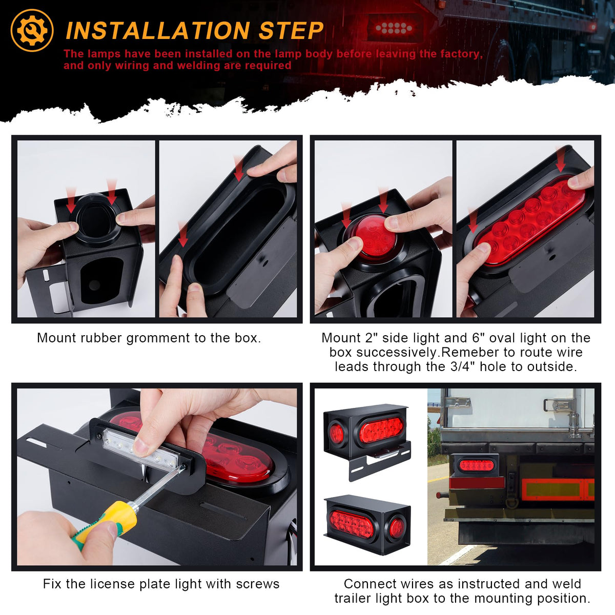 Axiraminora welded-installation on trailer rail showing secure mount and simplified fitment