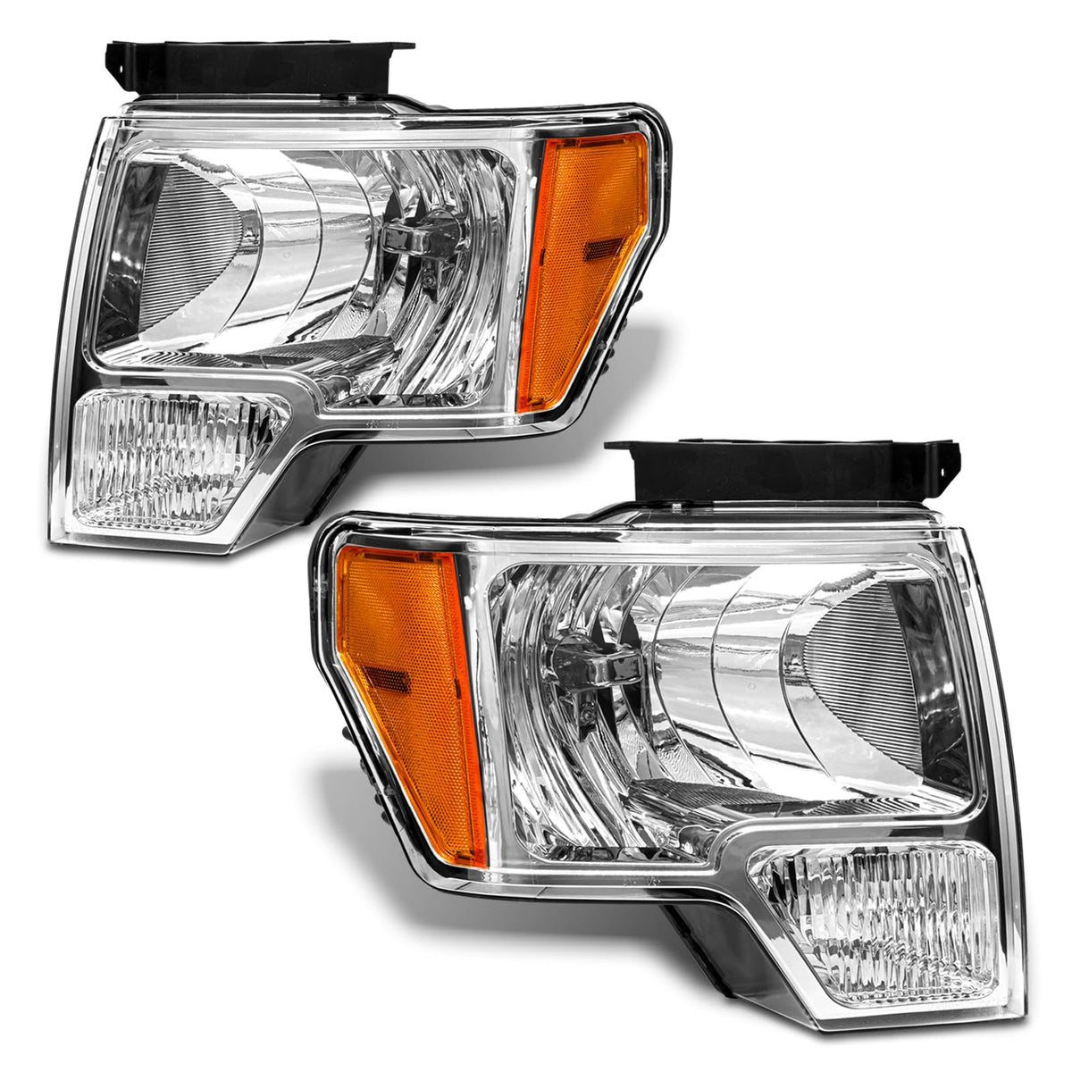 AXLAHA front assembly chrome headlight showing clean fit and restored look