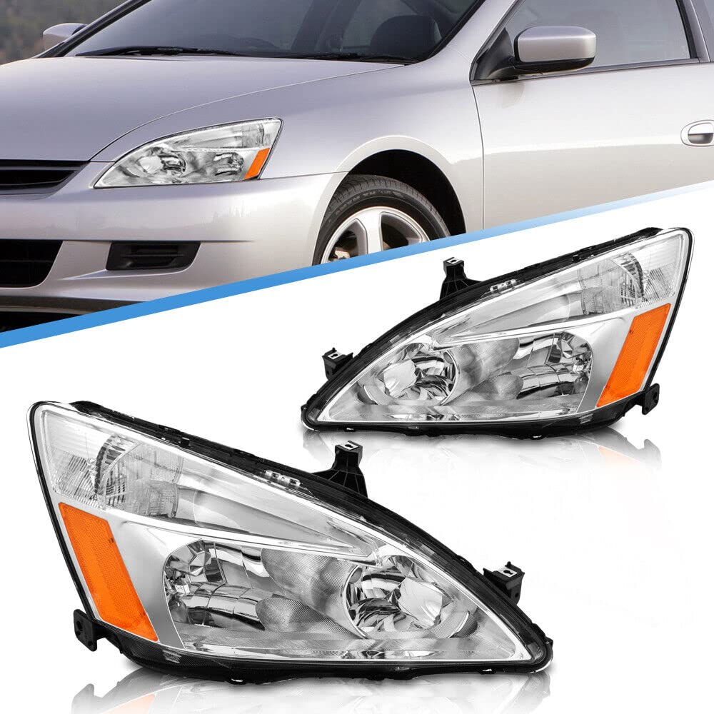 AXLAHA front view of headlight pair showing chrome finish and fitment benefit