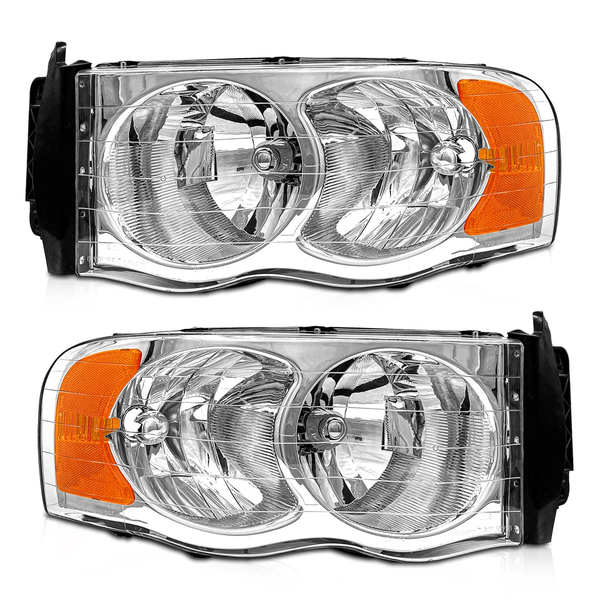 AXLAHA front view headlight assembly showing clean chrome finish and fit